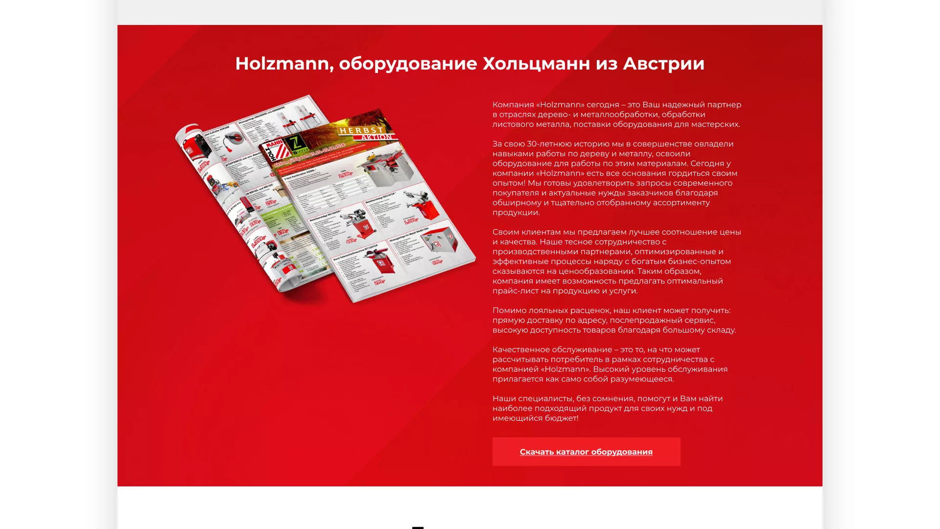Создание сайта компании «HOLZMANN Maschinen GmbH» в Донецке