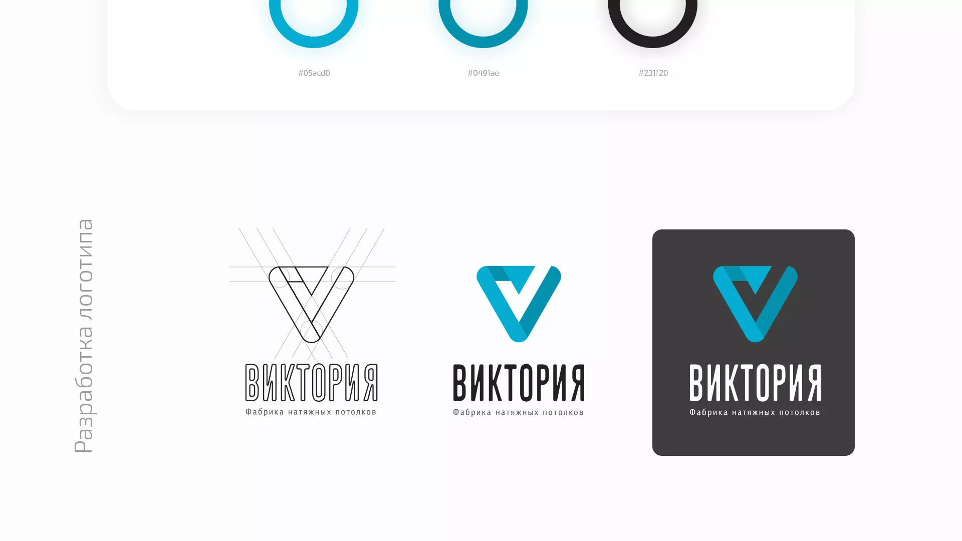 Разработка фирменного стиля компании по продаже и установке натяжных потолков в Донецке